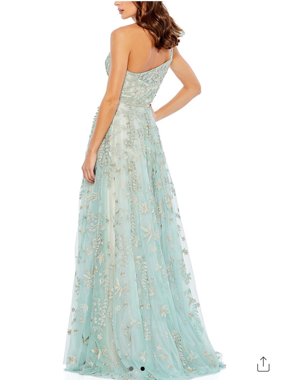 Mac Duggal Aqua Embellished A-Line Skirt